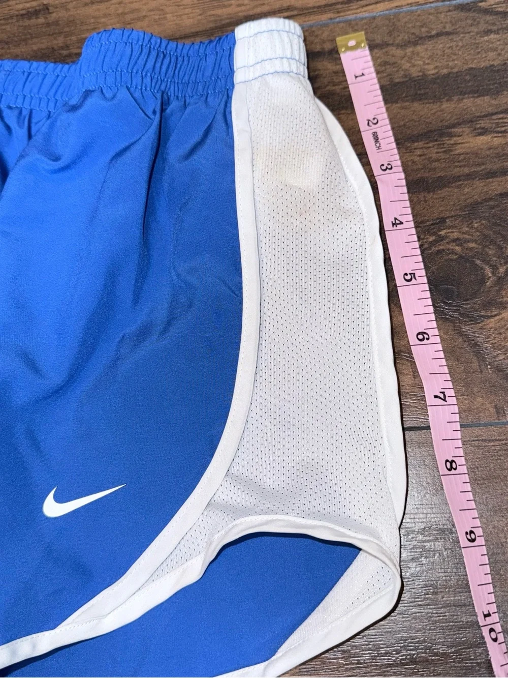 Nike Royal Blue Girls' Running Shorts with White Trim